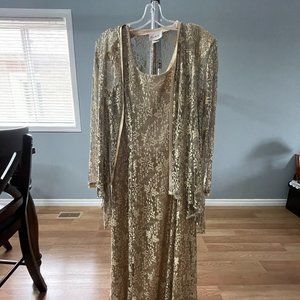 Miss Mama Gold Lace XL Polyester Dress